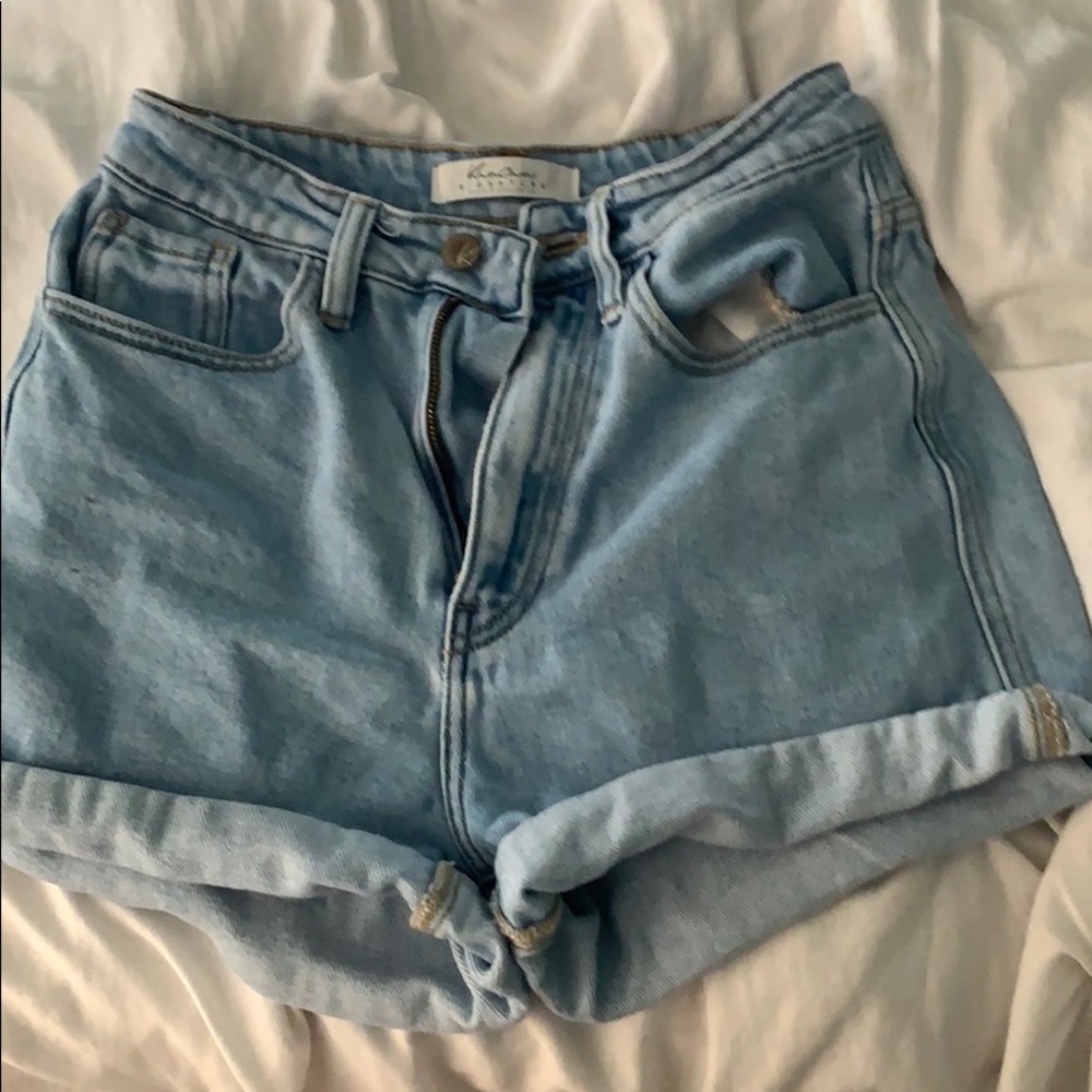 Blue jean shorts